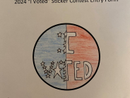 2024 I Voted Sticker Contest (6-12 Student Entries)