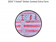 2024 I Voted Sticker Contest (6-12 Student Entries)