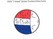 2024 I Voted Sticker Contest (6-12 Student Entries)