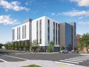 Rendering of courthouse expansion, southeast view Rendering of courthouse expansion, southeast view