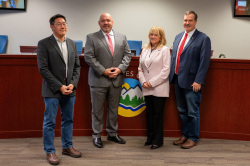 Group Photo of County Commissioners with Sheriff-elect van der Kamp