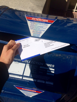 Mailing a ballot