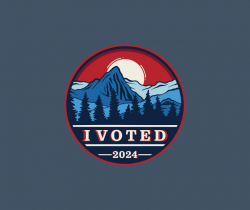 I voted sticker 2024