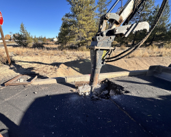 Removal of stormwater inlet, La Pine Business Park, Oct. 2025