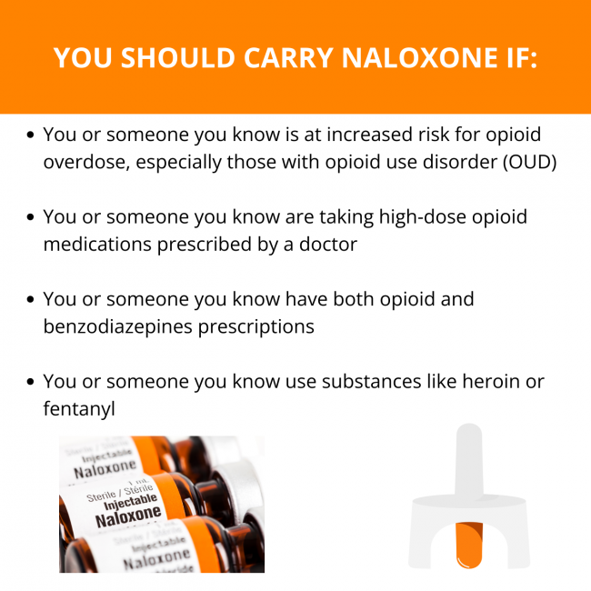 You should carry Naloxone