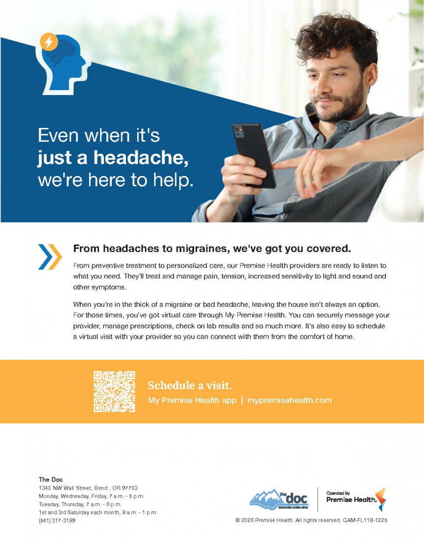 April 2026 Even when it's just a headache, we're here to help.