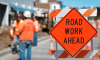 Road construction work zone